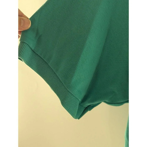 Polo Ralph Lauren Green Interlock Shirt Yellow Pony Medium Short Sleeve Polo - Picture 7 of 12
